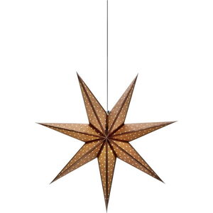 Hnědá vánoční závěsná světelná dekorace Markslöjd Glitter, délka 45 cm