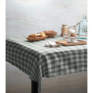 Ubrus Linen Couture Green Vichy, 140 x 200 cm