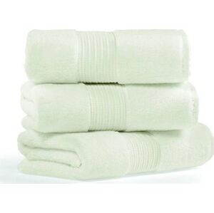 Sada 3 krémových bavlněných ručníků L'appartement Chicago, 50 x 90 cm