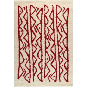 Krémovo-červený koberec Bonami Selection Morra, 140 x 200 cm