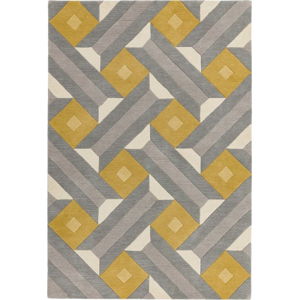 Šedo-žlutý koberec Asiatic Carpets Motif, 120 x 170 cm