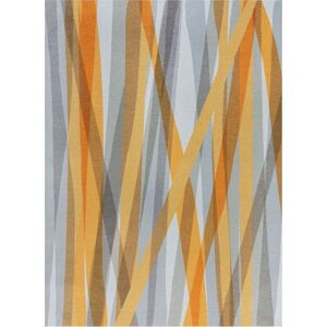 Oranžovo-šedý dvouvrstvý koberec Flair Rugs Isabella, 120 x 170 cm