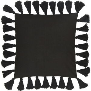 Černý bavlněný dekorativní povlak na polštář Westwing Collection Shylo, 40 x 40 cm