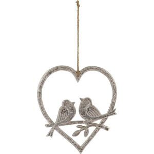 Závěsná dekorace ve stříbrné barvě Ego Dekor Love Birds