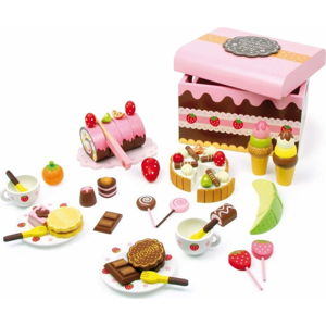 Dřevěný box plný sladkostí na hraní Legler Sweeties