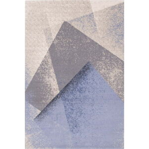 Světle modrý vlněný koberec 200x300 cm Folds – Agnella