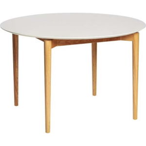 Bílý jídelní stůl Woodman Barbara, ø 115 cm