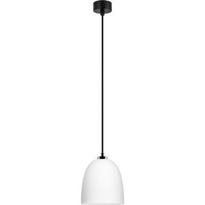 Bílé matné závěsné svítidlo s černým kabelem Sotto Luce Awa, ⌀ 17 cm