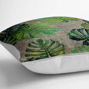 Povlak na polštář s příměsí bavlny Minimalist Cushion Covers Banana Leaves, 70 x 70 cm