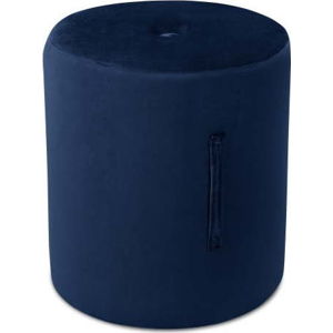 Modrý puf Mazzini Sofas Fiore, ⌀ 40 cm