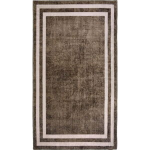 Hnědý pratelný koberec 150x80 cm - Vitaus