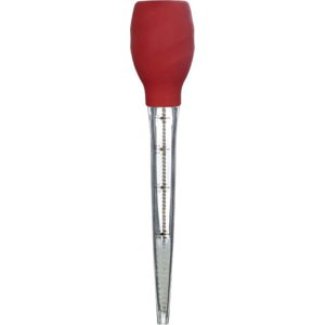 Červená silikonová pipeta s dávkovačem Premier Housewares Zing