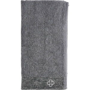 Šedý ručník s příměsí lnu 100x50 cm Inu - Zone