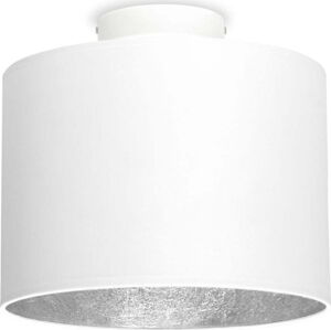 Bílé stropní svítidlo s detailem ve stříbrné barvě Sotto Luce MIKA S, ⌀ 25 cm