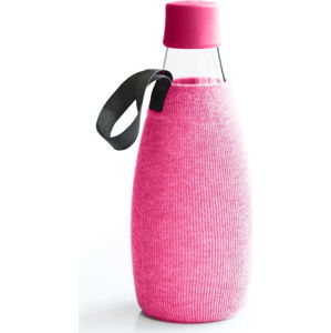 Růžový obal na skleněnou lahev ReTap s doživotní zárukou, 800 ml