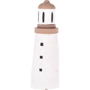 Bílá betonová dekorace Dakls Lighthouse, výška 18 cm