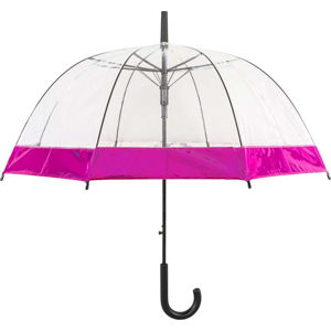 Transparentní holový deštník s automatickým otevíráním Ambiance Pink, ⌀ 85 cm