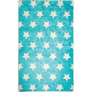 Modrý dětský protiskluzový koberec Chilai Stars, 100 x 160 cm