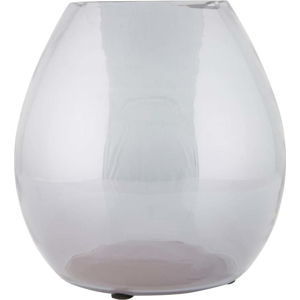Světle šedá skleněná váza BePureHome Simple, ⌀ 20 cm