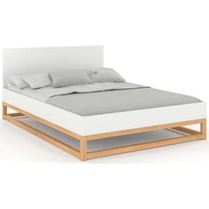 Dvoulůžková postel z masivního borovicového dřeva SKANDICA Karin, 180 x 200 cm