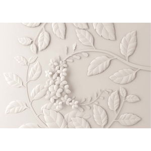 Velkoformátová tapeta Bimago Cream Paper Flowers, 400 x 280 cm