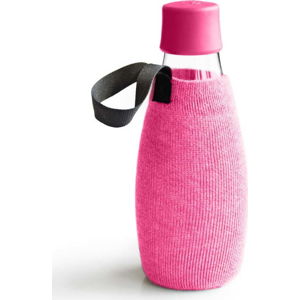 Růžový obal na skleněnou lahev ReTap, 500 ml