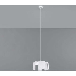 Bílé závěsné svítidlo s kovovým stínidlem ø 24 cm Rossario – Nice Lamps