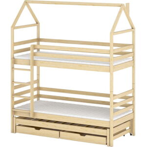 Domečková/patrová dětská postel s úložným prostorem 80x160 cm Dalia - Lano Meble
