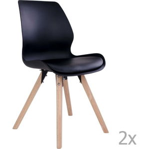 Sada 2 černých židlí House Nordic Rana