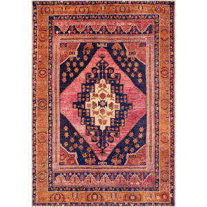 Oranžovo-růžový koberec Floorita Senneh, 200 x 290 cm