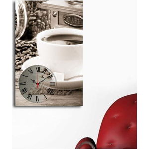 Obrazové hodiny Šálek kávy, 45 x 70 cm