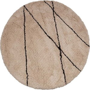 Béžový kulatý koberec ø 200 cm Cleo – WOOOD
