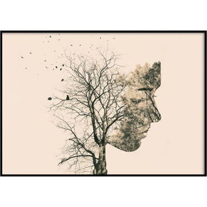 Plakát DecoKing Girl Silhouette Tree, 70 x 50 cm