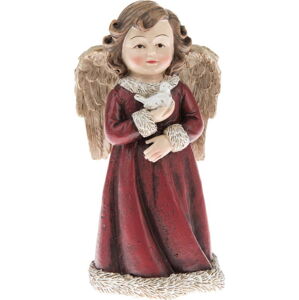 Soška anděla s holubičkou Dakls, výška 13 cm