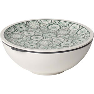 Zeleno-bílá porcelánová dóza na potraviny Villeroy & Boch Like To Go, ø 16,3 cm