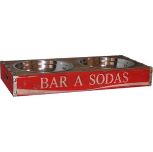 Červené misky pro psy Antic Line Bar Sodas