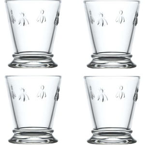 Sada 4 skleněných sklenic La Rochére Abeille Mismo