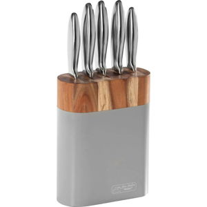 Sada 5 kuchařských nožů v bloku z akáciového dřeva Jean Dubost