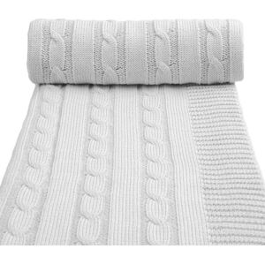 Šedá pletená dětská deka s podílem bavlny T-TOMI Spring, 80 x 100 cm