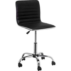 Černá kancelářská židle z imitace kůže – Casa Selección