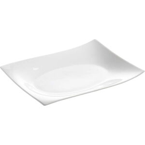 Bílý porcelánový talíř Maxwell & Williams Motion, 30,5 x 22,5 cm
