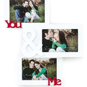 Dřevěný nástěnný fotorámeček Tomasucci You And Me, pro fotografie 10 x 15 cm