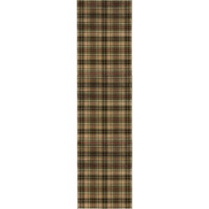 Zelený běhoun Flair Rugs Highland, 60 x 230 cm