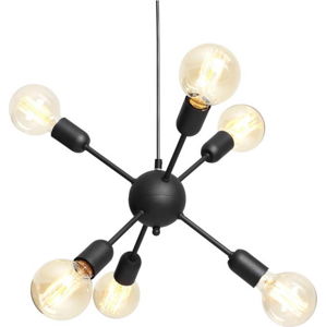 Černé závěsné světlo pro 6 žárovek CustomForm Vanwerk Ball