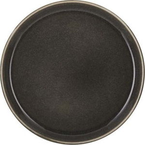 Tmavě šedý kameninový mělký talíř Bitz Mensa, průměr 21 cm