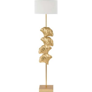 Volně stojící lampa Mauro Ferretti Glamy v bílé a zlaté barvě
