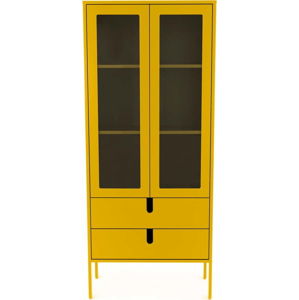 Žlutá vitrína Tenzo Uno, šířka 76 cm