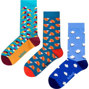 Set 3 párů ponožek Ballonet Socks Novelty Blue v dárkovém balení, velikost 36 - 40