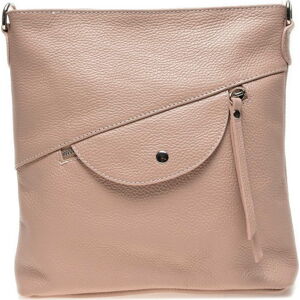 Světle růžová kožená kabelka Renata Corsi