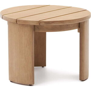 Kulatý zahradní odkládací stolek z eukalyptového dřeva ø 60 cm Xoriguer – Kave Home